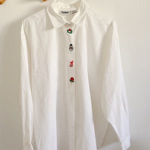 Christmas Holiday button down shirt